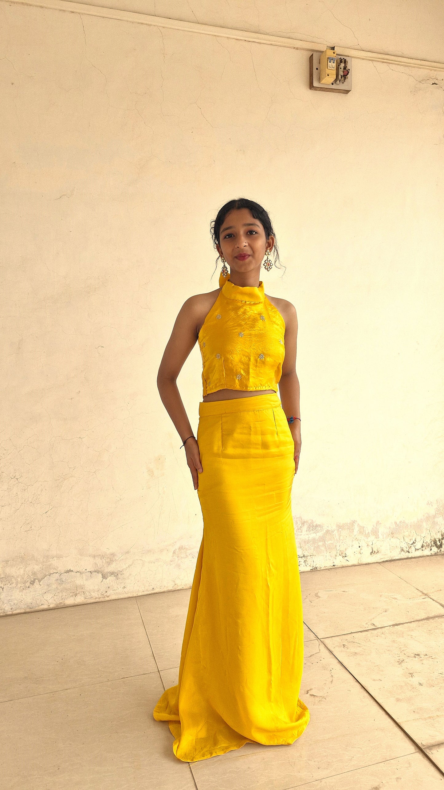 Sunshine Yellow Mermaid Skirt Set