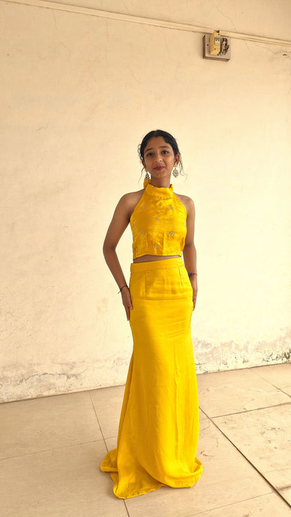 Sunshine Yellow Mermaid Skirt Set