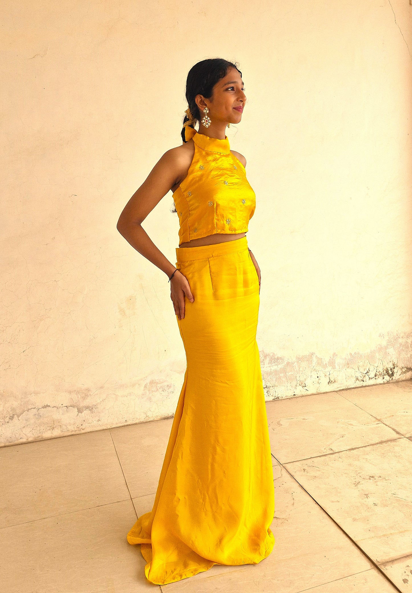 Sunshine Yellow Mermaid Skirt Set