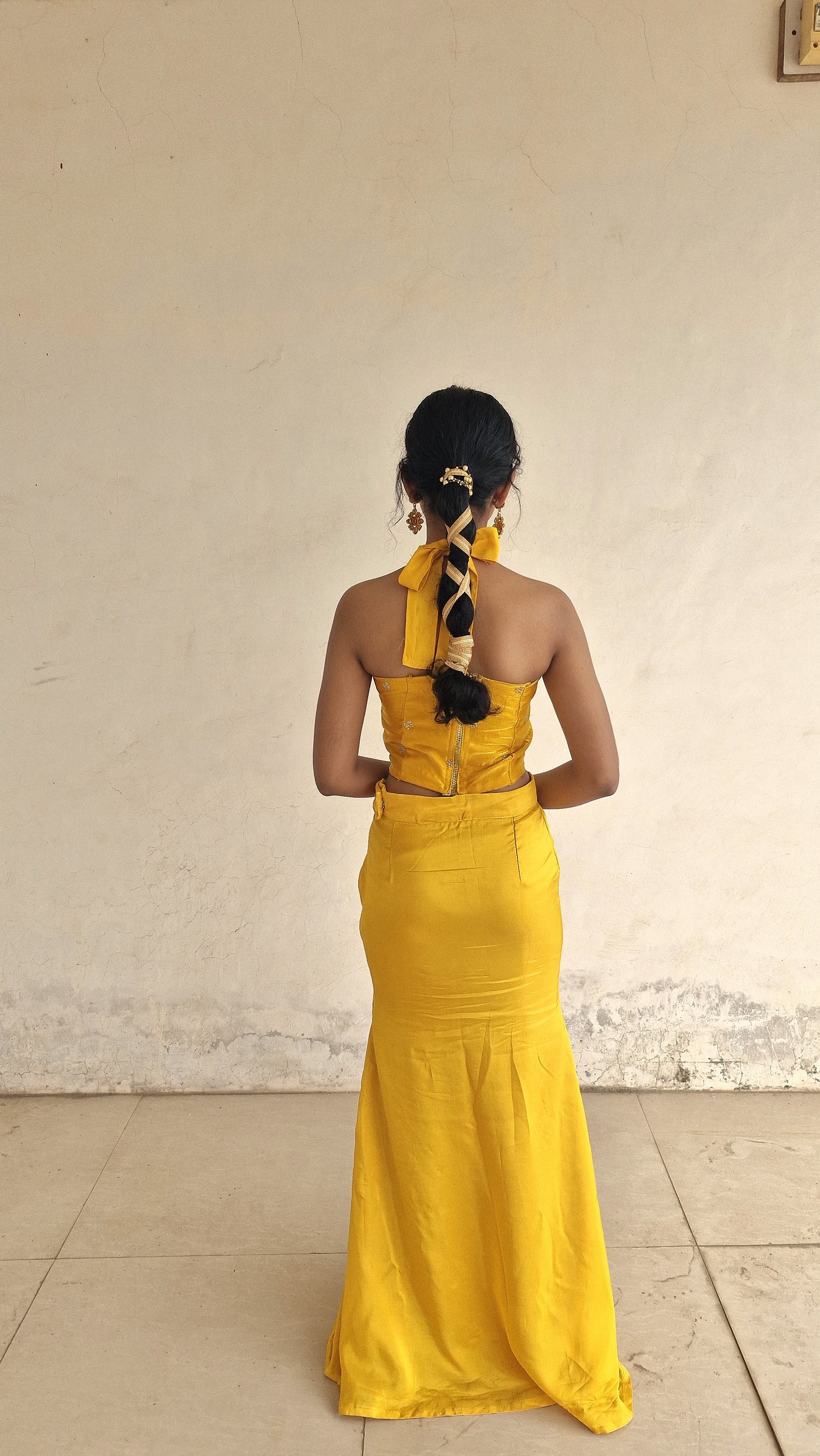 Sunshine Yellow Mermaid Skirt Set