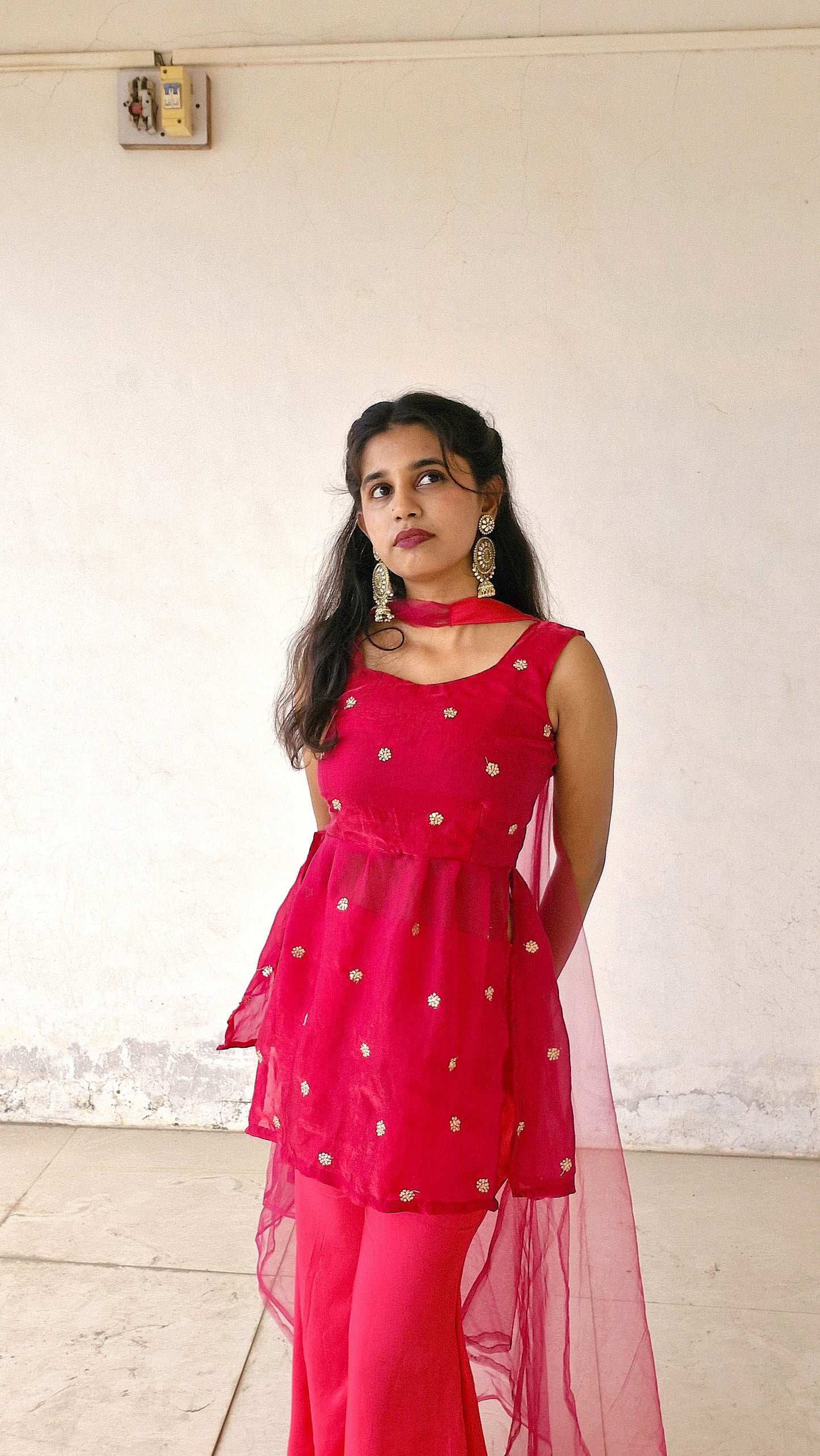 Graceful Pink Sharara Set