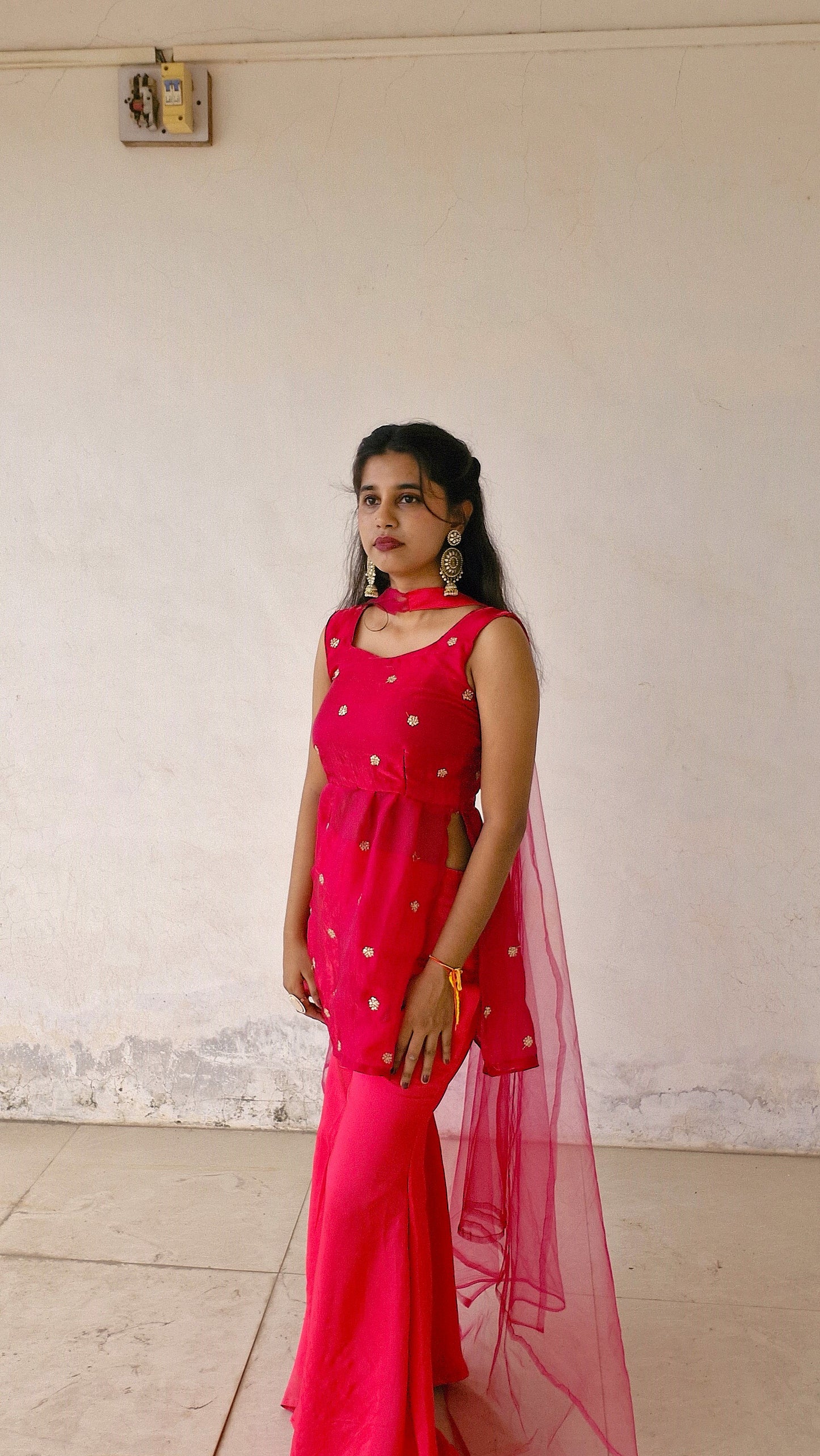 Graceful Pink Sharara Set
