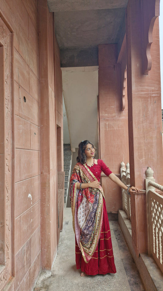 Maroon lehenga choli