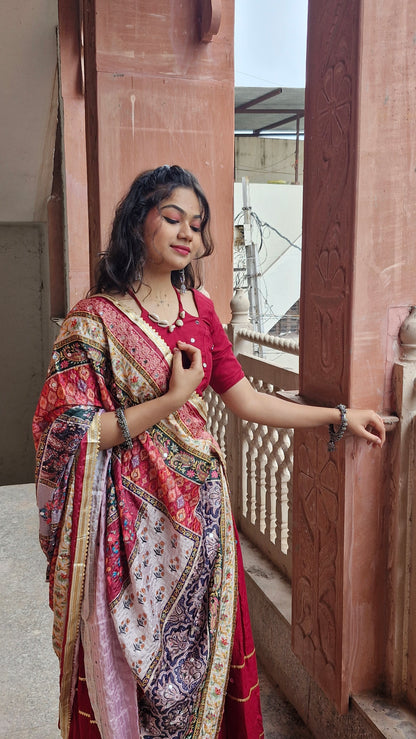Maroon lehenga choli