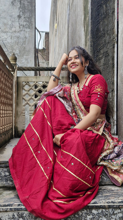 Maroon lehenga choli