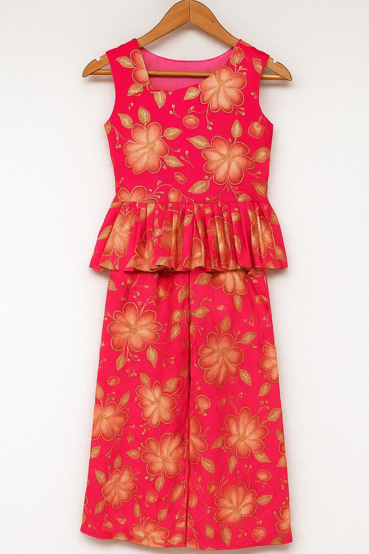 Girls’ Floral Ethnic Co-ord Set