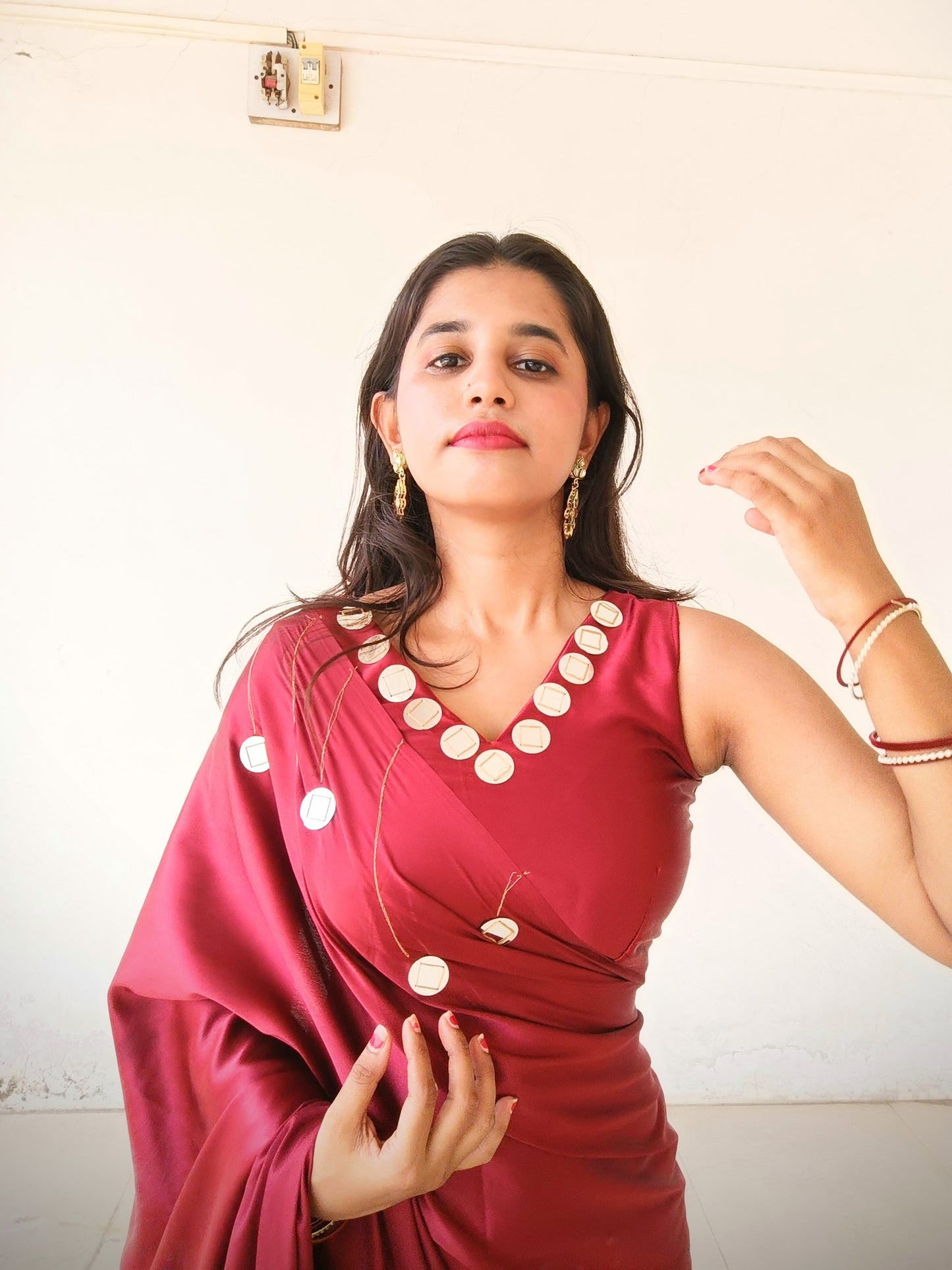 MAROON SAREE