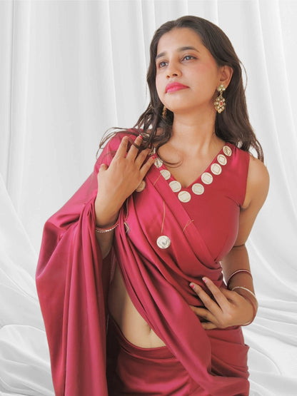 MAROON SAREE