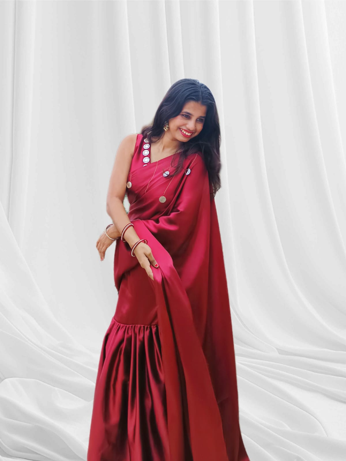 MAROON SAREE