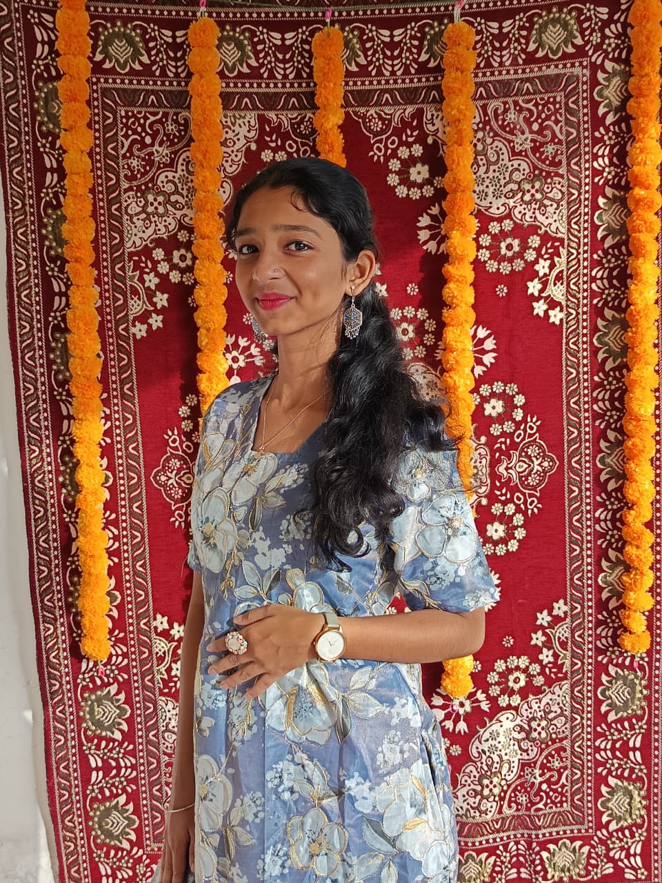 Blue Blossom Cotton Co-ord Set